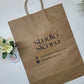 10 x 4 x 15 inch Custom Kraft Paper Carry Bags Brown - Pack of 200