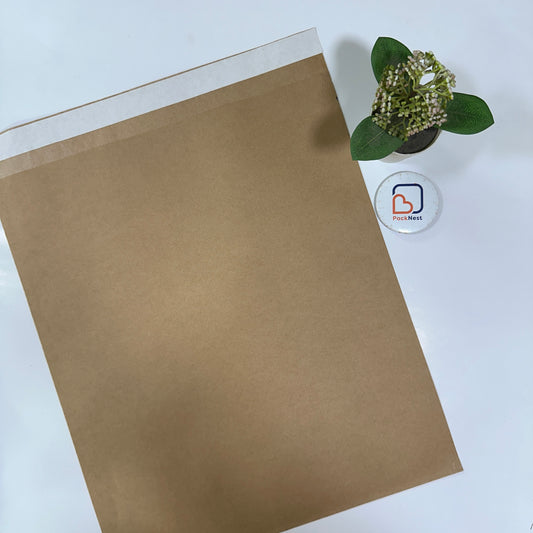 15 x 18 inch 80 GSM Water-Resistant Paper Courier bags Brown