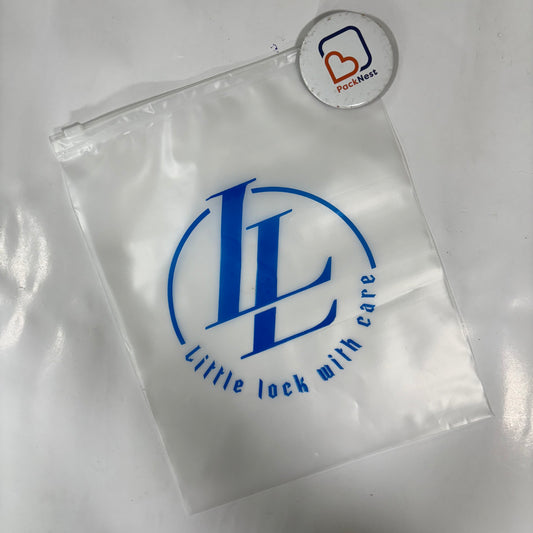 8 x 10 inch Printed Frosted Zipper Bags
