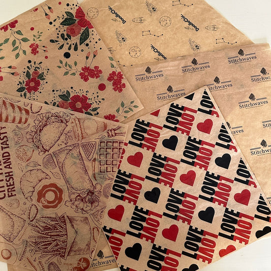 Brown Multicolor Printed Wrapping tissue - Premium Quality