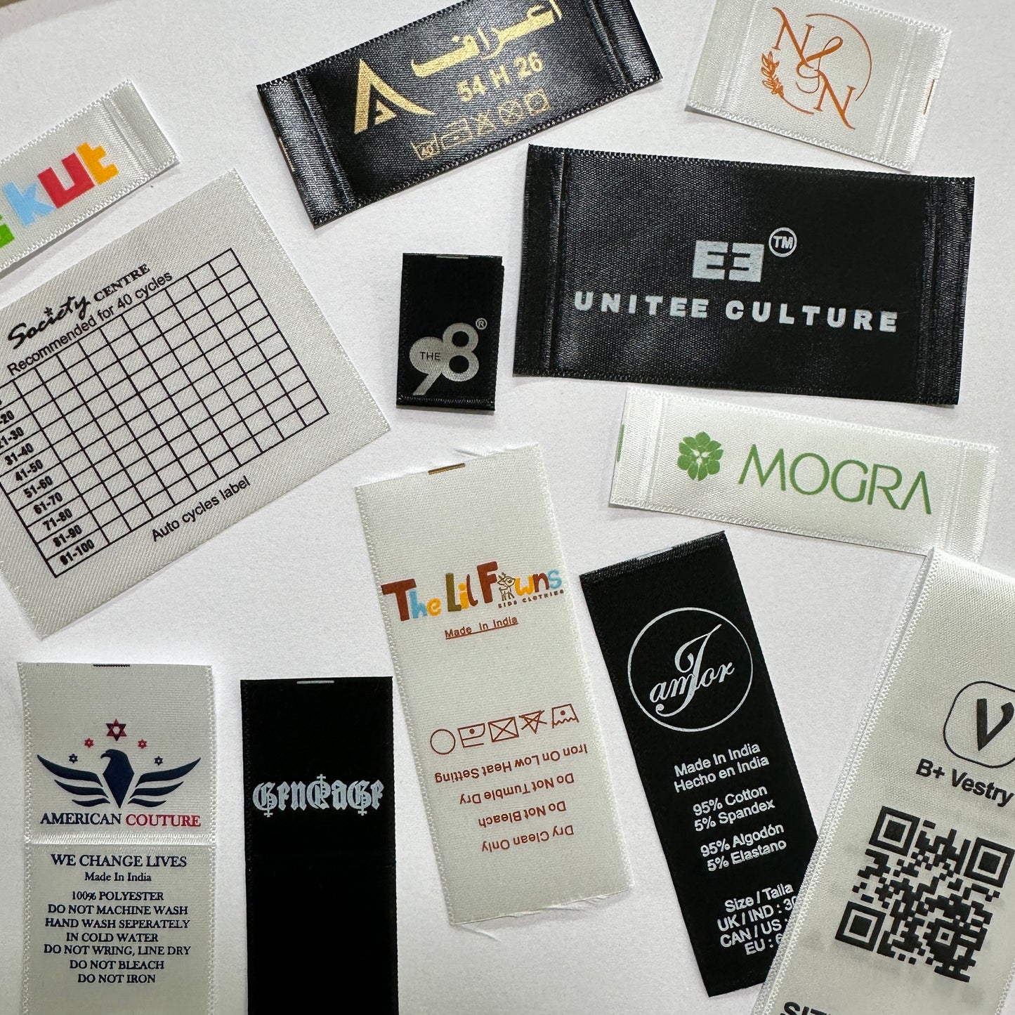 Garment Clothing Labels - Multi-color Print